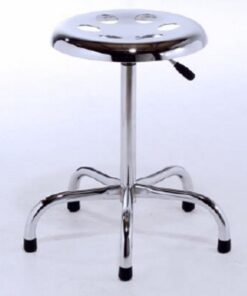 Opr. stol, gasfj. håndbetj., stålsæde, hjul