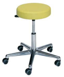 Arbejdstaburet m/rundt sæde. Håndbetjent