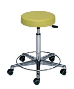 Arbejdstaburet m/rundt sæde. Håndbetjent