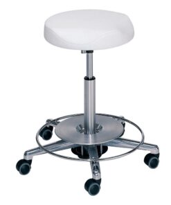 Arbejdstaburet m/anatom. sæde. Fodbetjent, 54-73cm