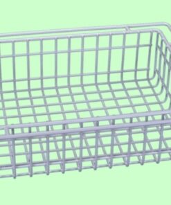 Trådkurv, rilsanbelagt, 300x400x100 mm
