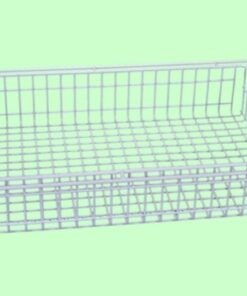 Trådkurv, rilsanbelagt, 600x400x100 mm