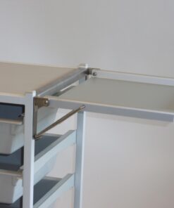 Nedklappelig skriveplade til rullebord