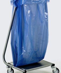 Rustfrit kørbart affaldstativ til 70 ltr. sække