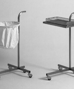 Linned stativ, m/5 hjul ø75 mm, 2/bremse