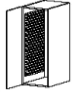 Overskab, str. 456x650x1200 mm