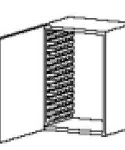 Overskab, str. 456x350x650 mm