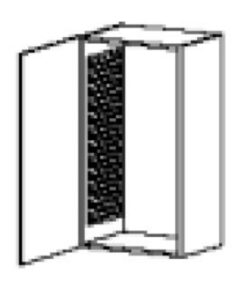 Overskab, str. 656x450x1200 mm