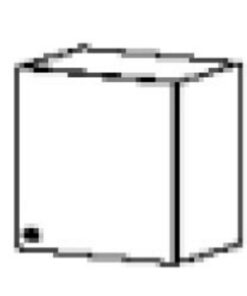 Giftskab m/lås & 1/2 hylde, 414x300x418