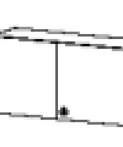 Giftskab, dobbelt m/lås & 3 hylder, 600x208x500 mm