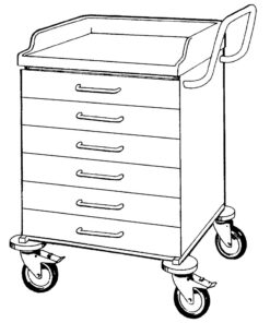 ISO vogn H860xB660xD550 - 6 skuffer