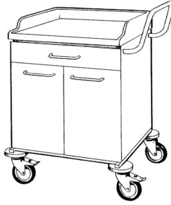 ISO vogn H860xB660xD550 - 2 døre, 1 skuffe