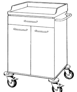 ISO vogn H1010xB660xD550 - 1 skuffe, 2 døre