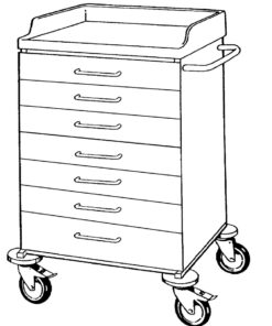 ISO vogn H1010xB660xD550 - 6 skuffer