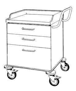 ISO vogn H860xB660xD550 - 3 skuffer