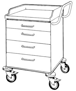 ISO vogn H860xB660xD550 - 4 skuffer