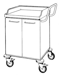 STD Vogn H860xB600xD600 - 2 døre