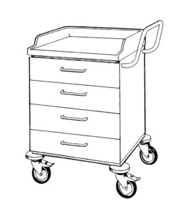 STD Vogn H860xB600xD600 - 4 skuffer