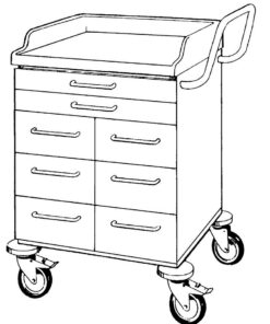 STD Vogn H860xB600xD600 - 8 skuffer