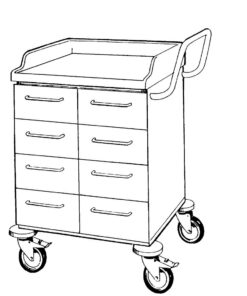 STD Vogn H860xB600xD600 - 8 skuffer