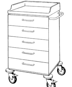 STD Vogn H1010xB600xD600 - 5 skuffer