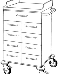 STD Vogn H1010xB600xD600 - 9 skuffer