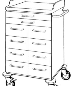 STD Vogn H1010xB600xD600 - 10 skuffer