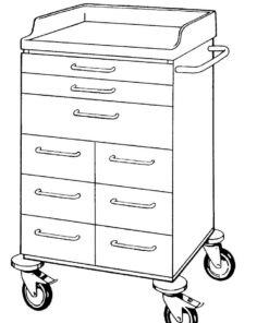 STD Vogn H1010xB600xD600 - 9 skuffer