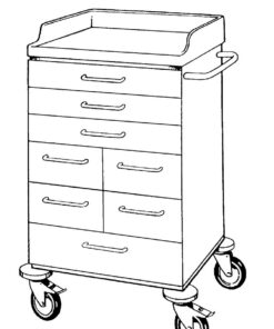 STD Vogn H1010xB600xD600 - 8 skuffer