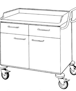 STD Vogn H860xB900xD600 - 2 skuffer, 2 døre