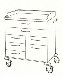 STD Vogn H1010xB900xD600 - 7 skuffer