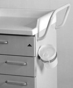 Affalds beholder, 10 stk. inkl. holder. Ø140+145mm skinnemonteret.