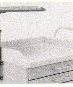 Stål hylde til defibrillator ell. monitor. højre