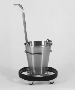 Kørbart spandestativ m. 15 liter plast spand